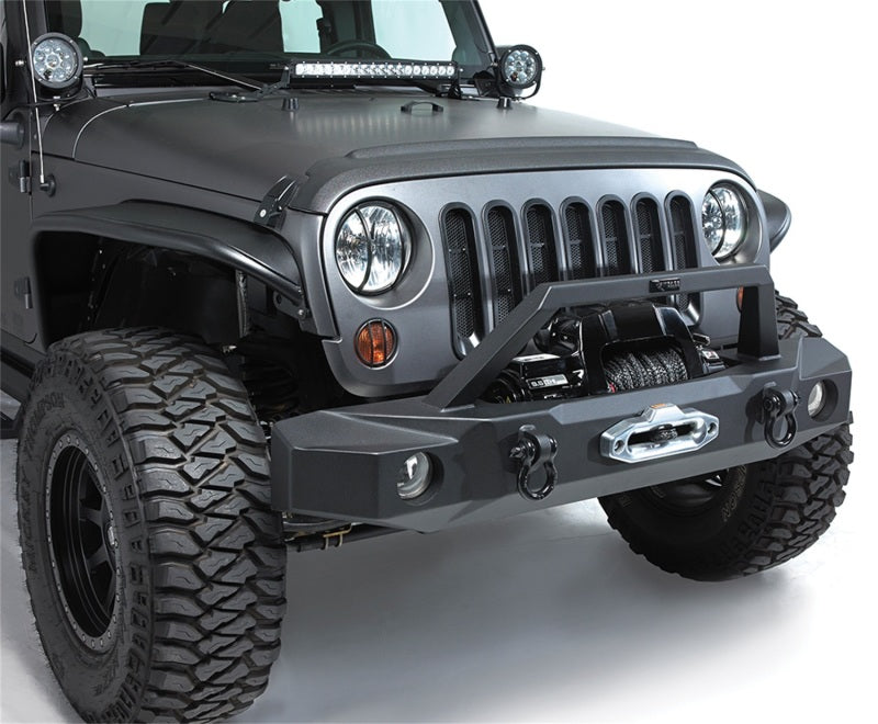 Rampage 2007-2018 Jeep Wrangler(JK) Trailguard Front Bumper - Black Bumpers - Steel Rampage