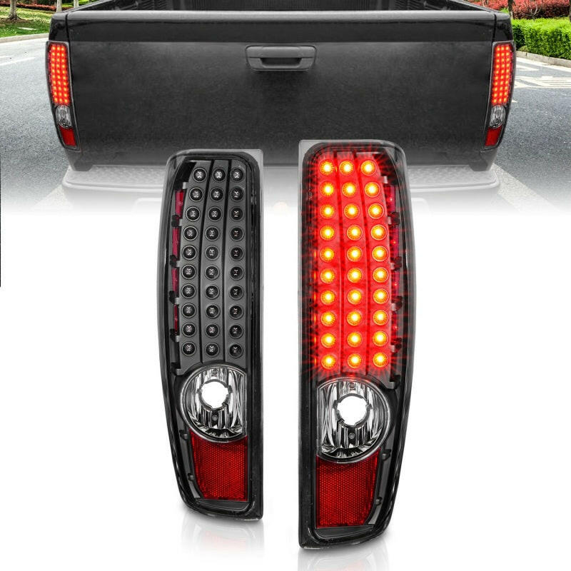 ANZO 04-10 Chevy Colorado LED Taillights G2 - Black Tail Lights ANZO