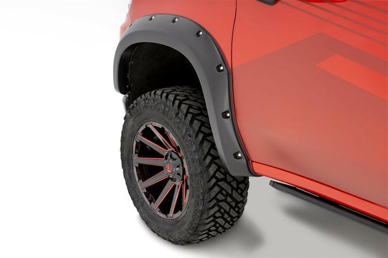 Bushwacker 19-21 Chevrolet Silverado 1500 Pocket Style Flares 4pc - Black Fender Flares Bushwacker