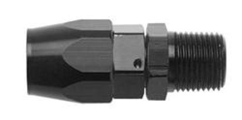 Fragola -8AN Straight Hose End x 3/8 NPT - Black Fittings Fragola