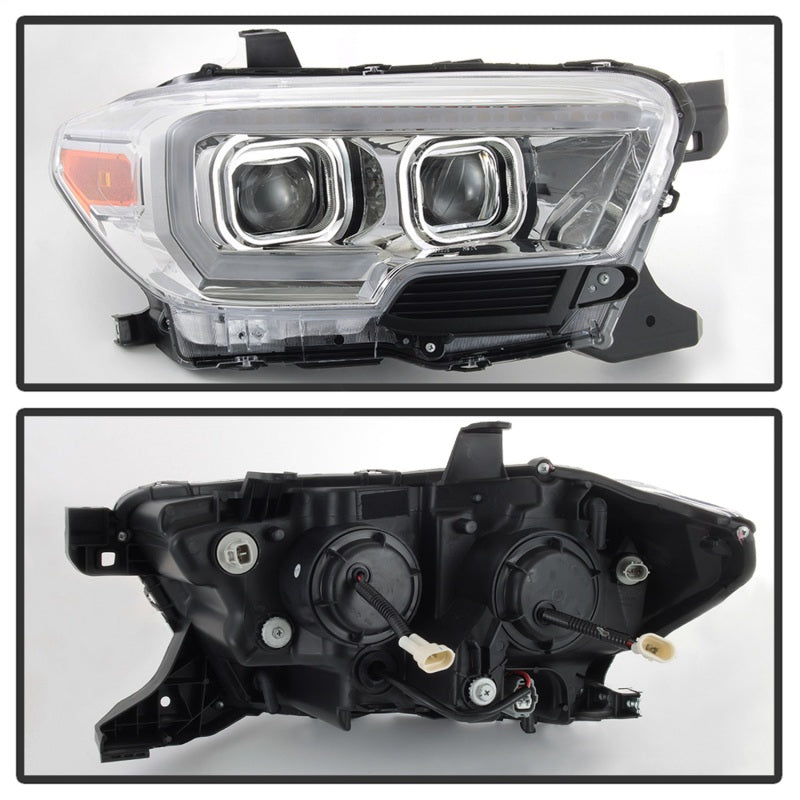 xTune Toyota Tacoma 16-18 DRL Light Bar Projector Headlights - Chrome PRO-JH-TTA16-LBDRL-C Headlights SPYDER