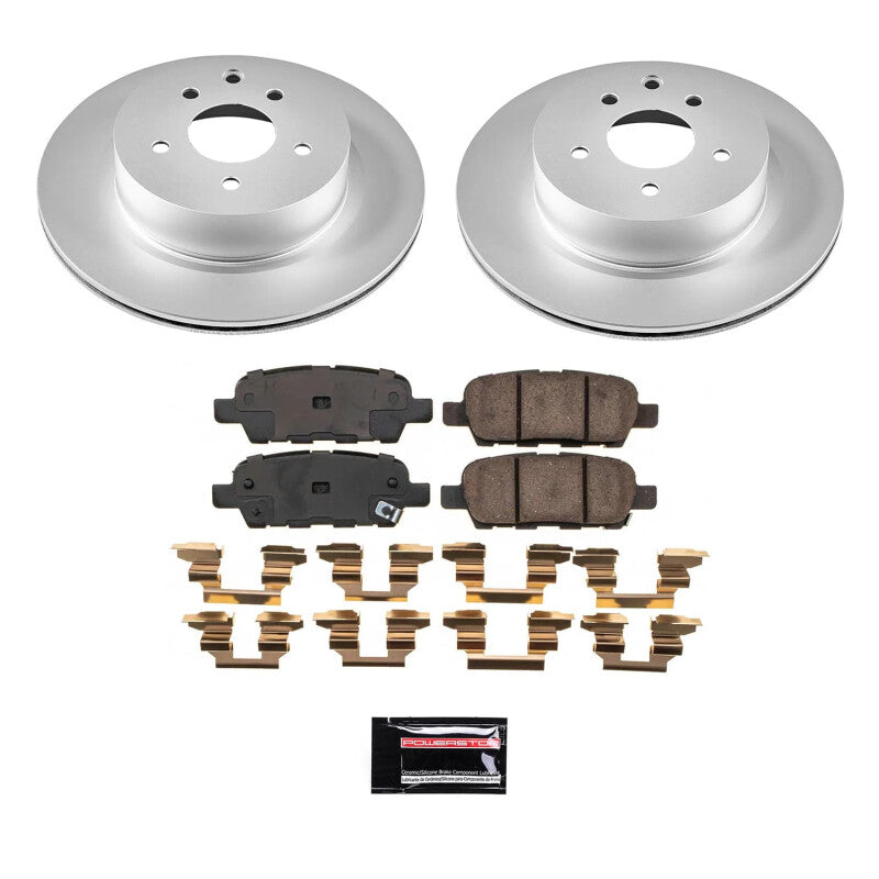 Power Stop 2009 Nissan 370Z Rear Z17 Coated Brake Kit Brake Kits - Performance Blank PowerStop