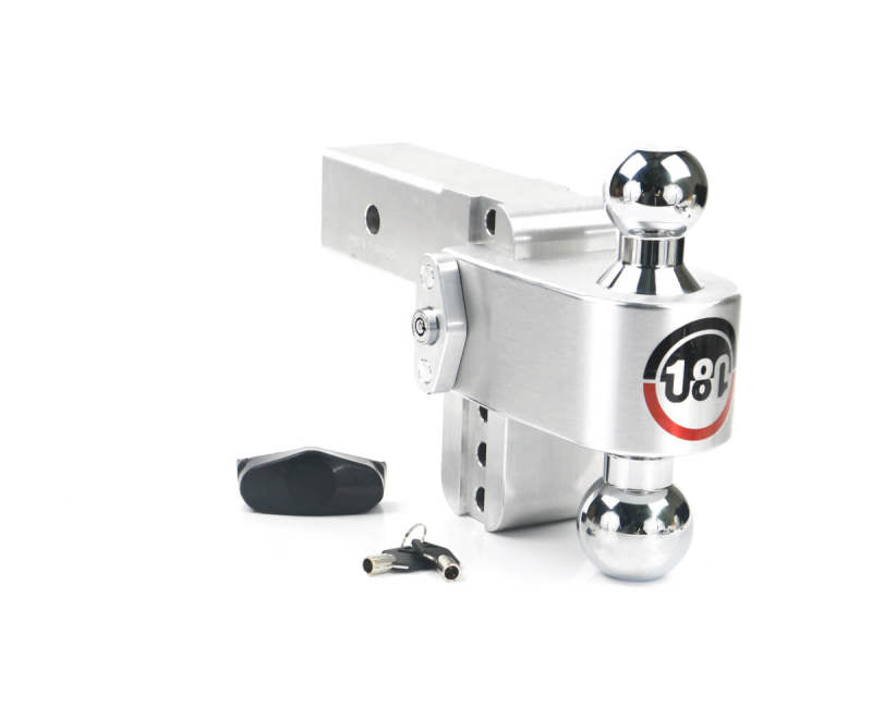 Weigh Safe 180 Hitch 4in Drop Hitch & 2.5in Shank (10K/18.5K GTWR) - Aluminum Hitch Ball Mounts Weigh Safe