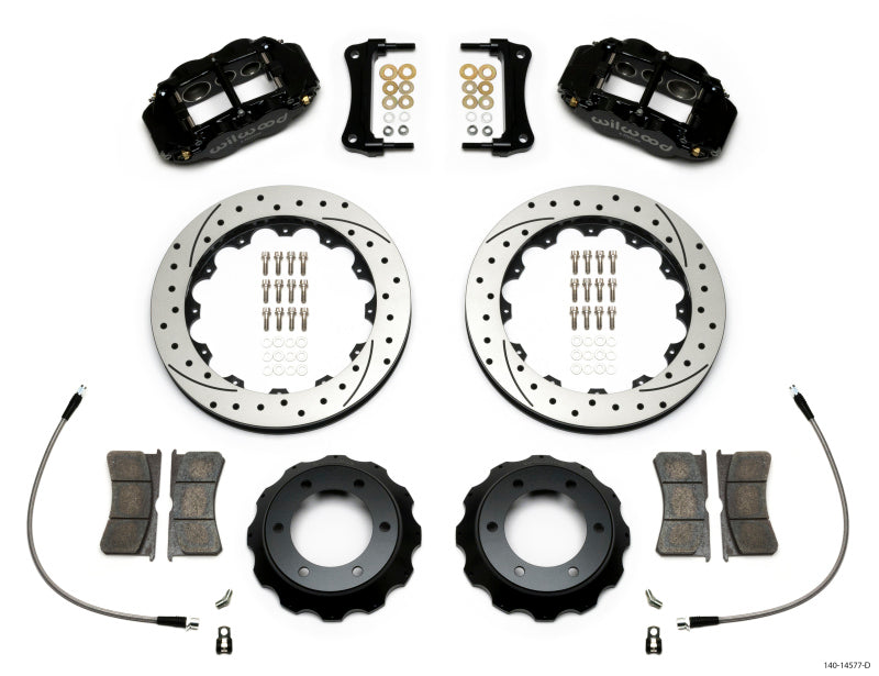 Wilwood Narrow Superlite 6R Front Kit 12.88in Drilled Rotor w/ Lines 05-15 Toyota Tacoma Big Brake Kits Wilwood