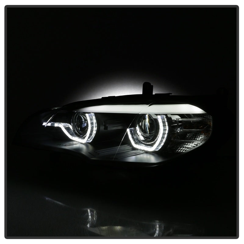 Spyder 07-10 BMW X5 E70 (HID Models Only) Projector Headlights - Black PRO-YD-BMWE7007-AFSHID-BK Headlights SPYDER