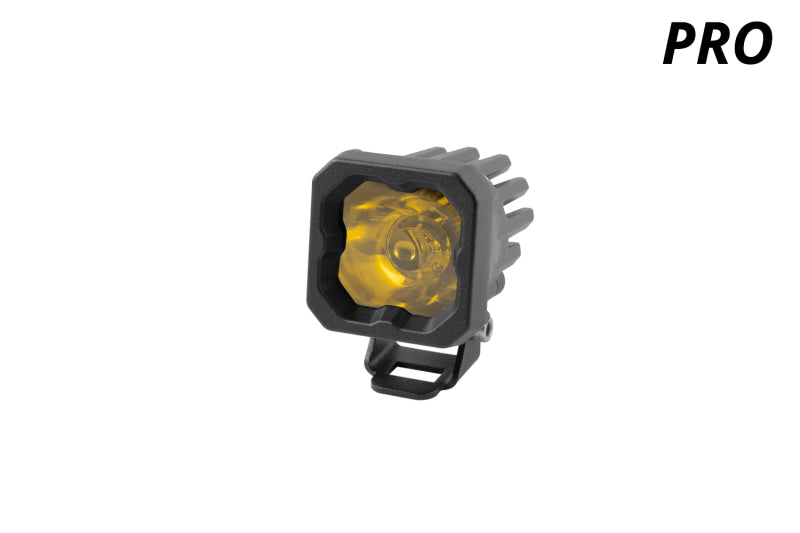 Diode Dynamics Stage Series C1 LED Pod Pro - Yellow Flood Standard ABL Each Light Accessories and Wiring Diode Dynamics