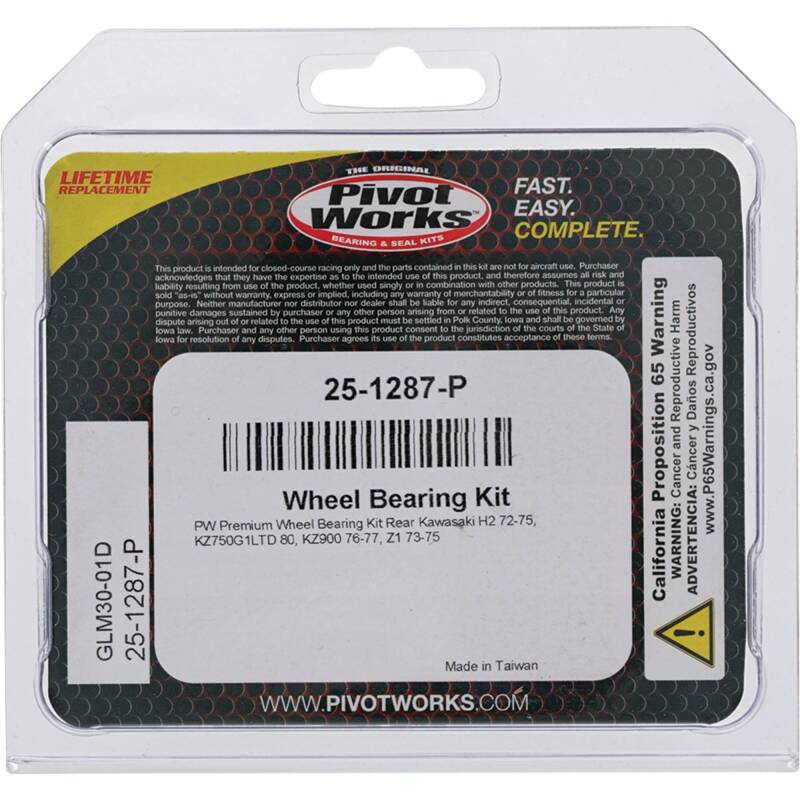 Pivot Works Kawasaki Wheel Bearing Kit Premium Bearings Control Arms Pivot Works