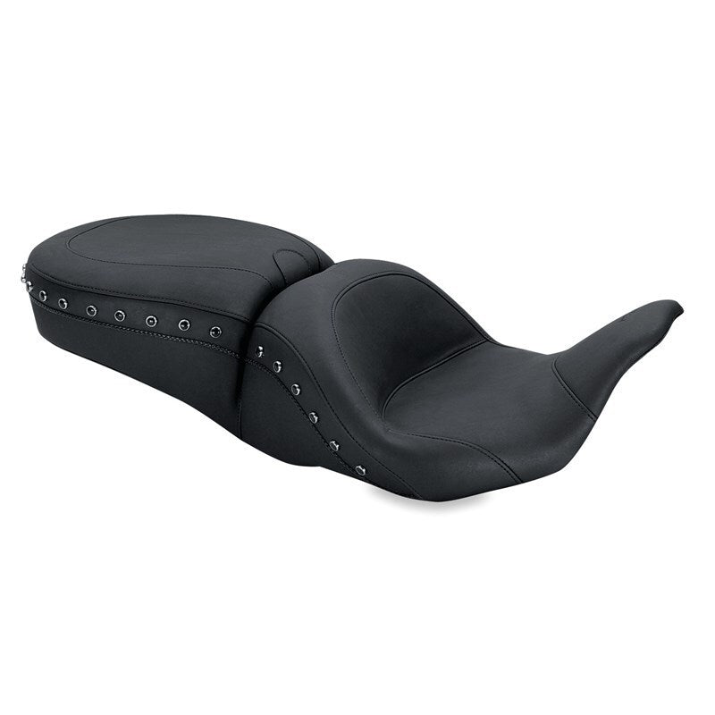 Mustang 08-21 Harley Electra Glide,Rd Glide,Rd King Str Glide Lowdown 1PC Seat Black Pearls - Black One-Piece Motorcycle Seats Mustang Motorcycle