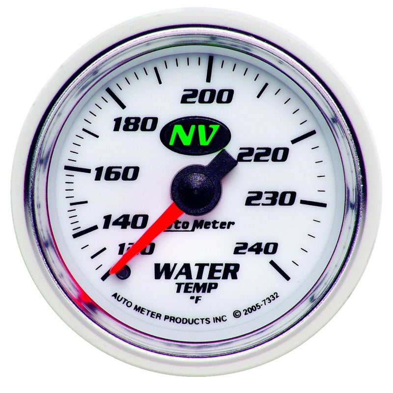 Autometer Water Temp NV 2-1/16in 120-240 Deg F Mechanical Gauge Gauges AutoMeter
