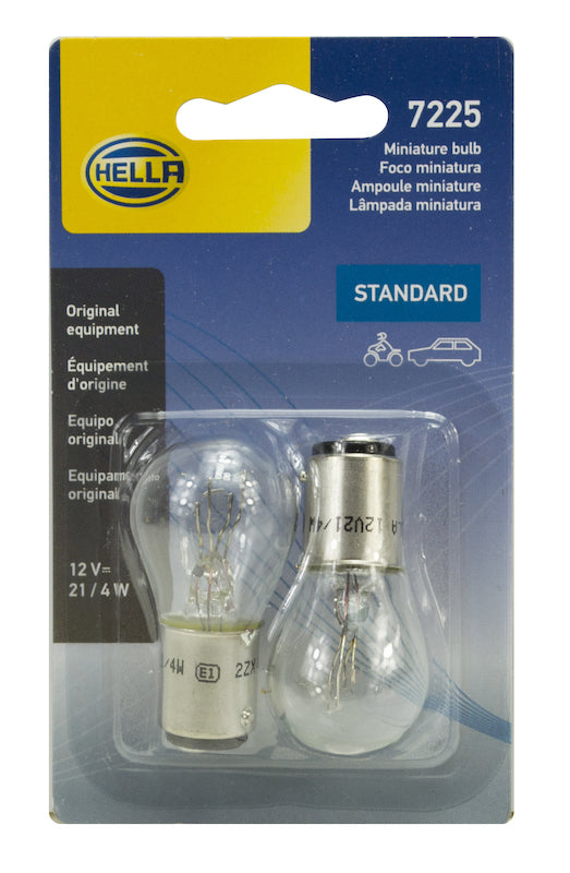 Hella Bulb 7225 12V 21/4W Baz15D S8 (2) Bulbs Hella