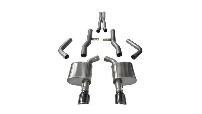 Corsa 2015-2023 Dodge Charger SRT/Scat Pack/R/T 6.4L Black Xtreme Cat-Back Exhaust Catback CORSA Performance