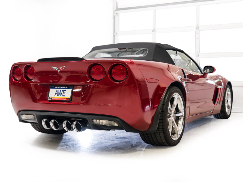 AWE Tuning 09-13 Chevrolet Corvette 6.2L Touring Edition Axle-Back Exhaust w/ Chrome Silver Tips Axle Back AWE Tuning
