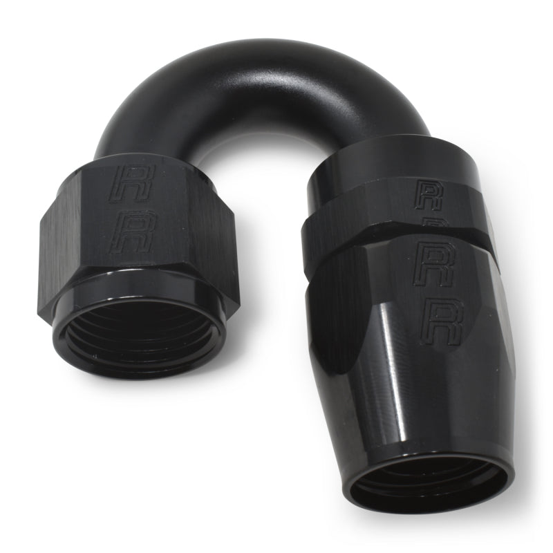 Russell Performance -10 AN Black 180 Degree Full Flow Swivel Hose End Fittings Russell
