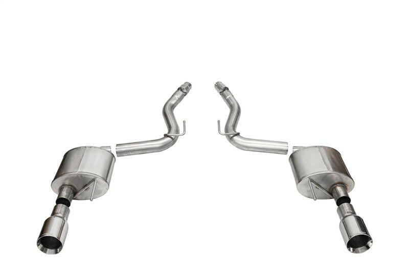 Corsa 2024+ Ford Mustang GT Sport Axle-Back Dual Rear Exit with 4.5in Straight Cut Polished Tips Axle Back CORSA Performance