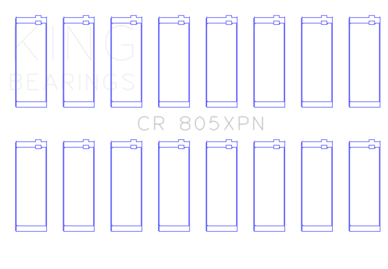 King Chrysler 273/277/301/303/313/318/326/340ci (Size 010) Performance Rod Bearing Set Bearings King Engine Bearings