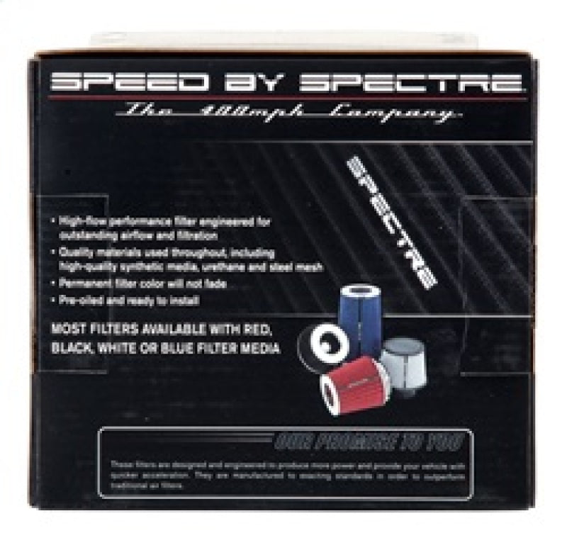 Spectre Adjustable Conical Air Filter 5-1/2in. Tall (Fits 3in. / 3-1/2in. / 4in. Tubes) - Black Air Filters - Universal Fit Spectre