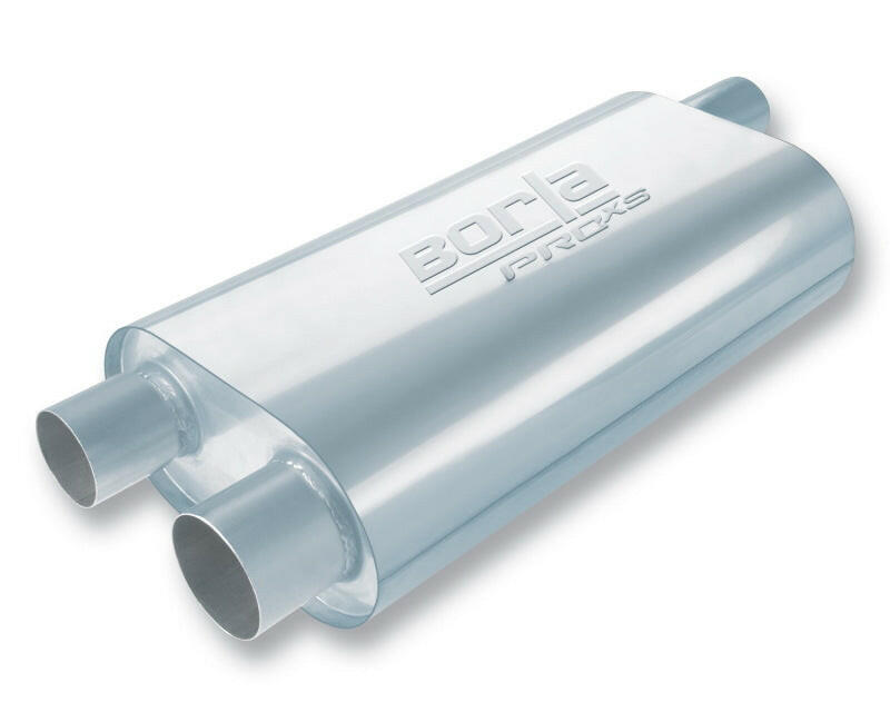 Borla Universal Oval Transverse Single 3in Inlet/2.5in Outlet 19in x 10.25in x 5.5in Turbo Muffler Muffler Borla