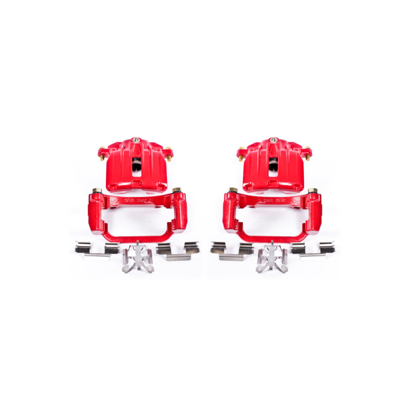 Power Stop 04-05 Cadillac DeVille Rear Red Calipers w/Brackets - Pair Brake Calipers - Perf PowerStop