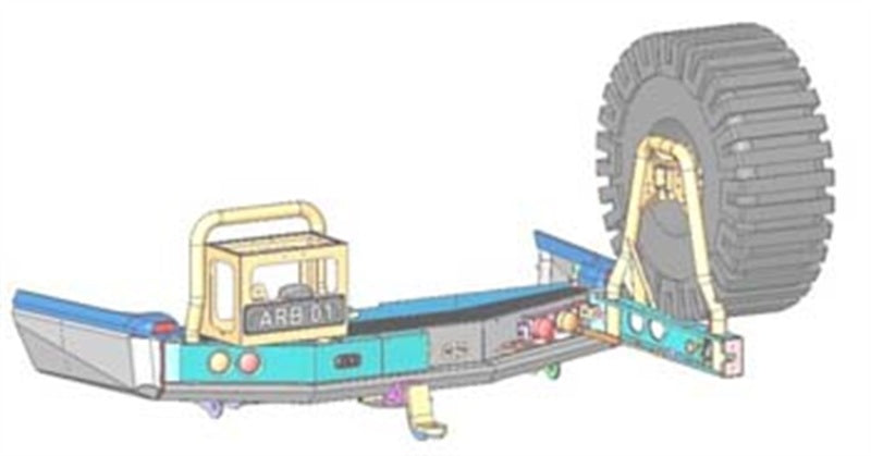 ARB Rear Bar 3500Kg Blk 80 With T/Gate Bumpers - Steel ARB