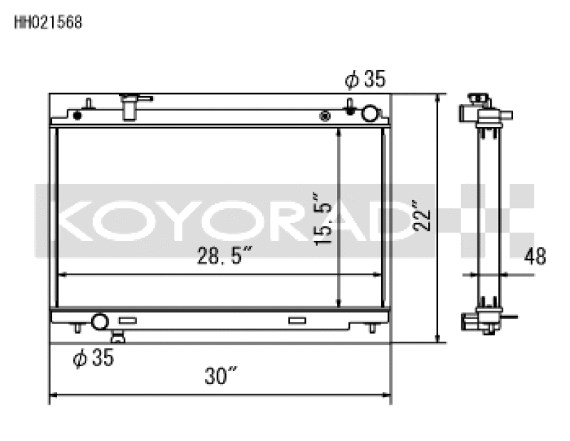 Koyo 03-06 Nissan 350Z 3.5L V6 Radiator Radiators Koyo