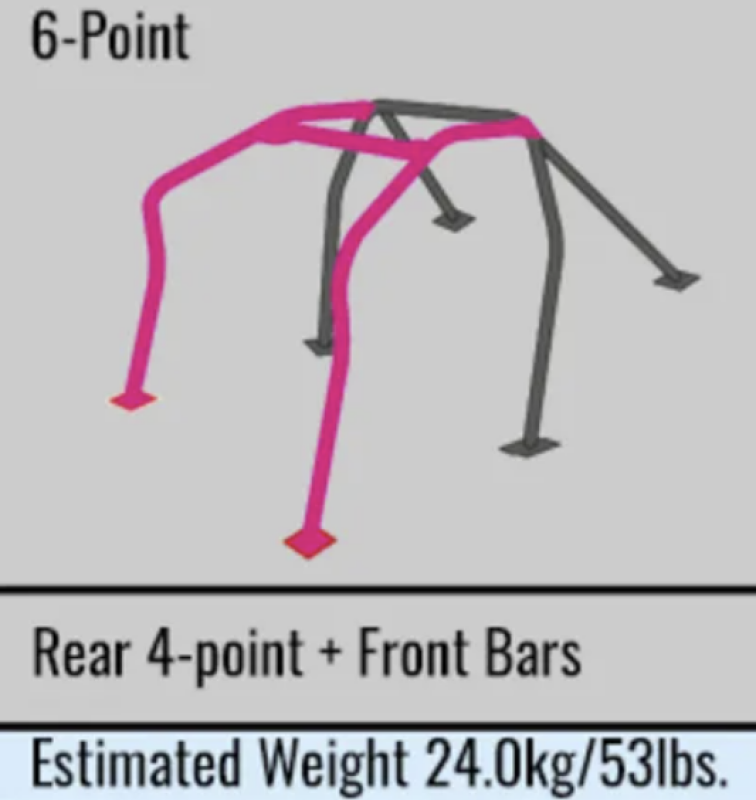 Cusco SFTY21 4-Passenger 6pt BLK Around Dash Roll Cage 08-16 Hyundai Genesis Coupe (S/O/No Cancel) Roll Cages Cusco