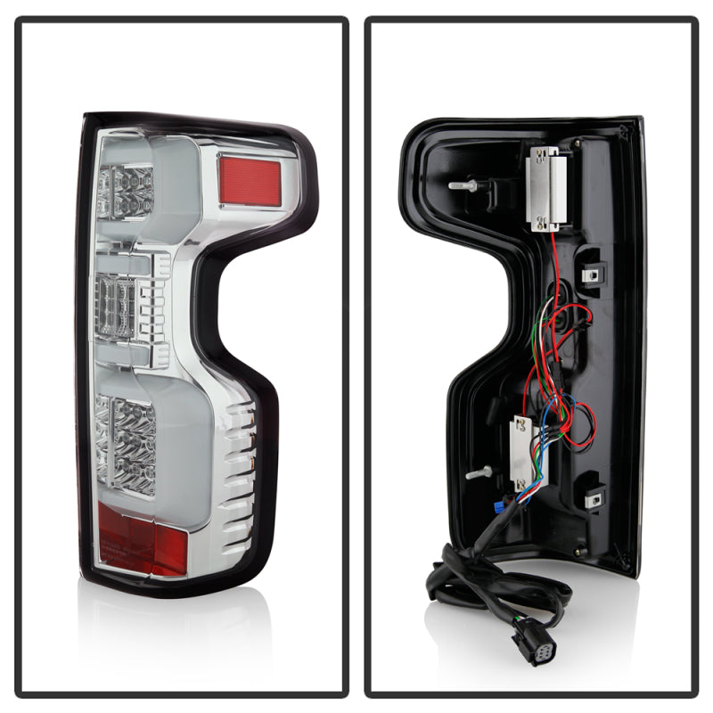 Spyder Chevy Silverado 19-20 LED Tail Light Chrome ALT-YD-CS19HAL-C Tail Lights SPYDER