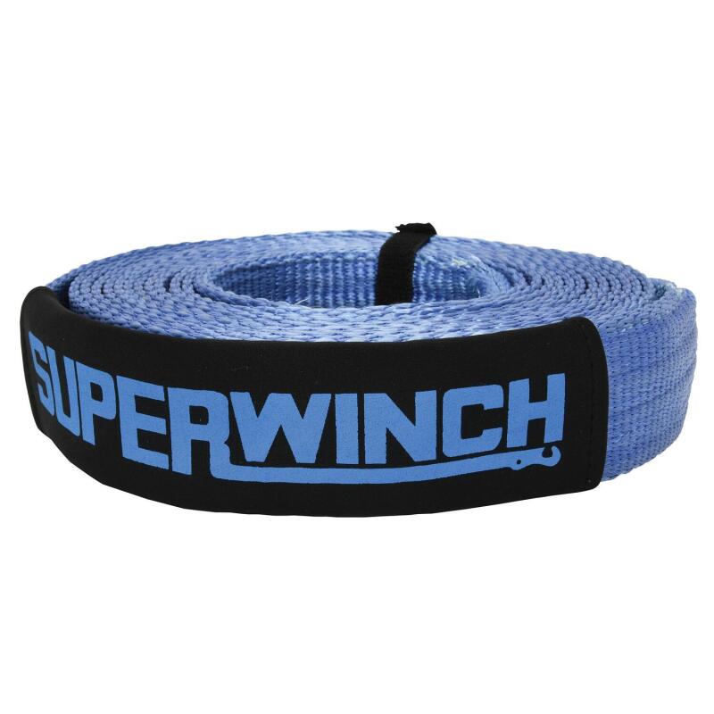 Superwinch Recovery Strap 20000 lbs 2in x 30 ft w/ Reinforced Closed-Loop Ends Tow Straps Superwinch