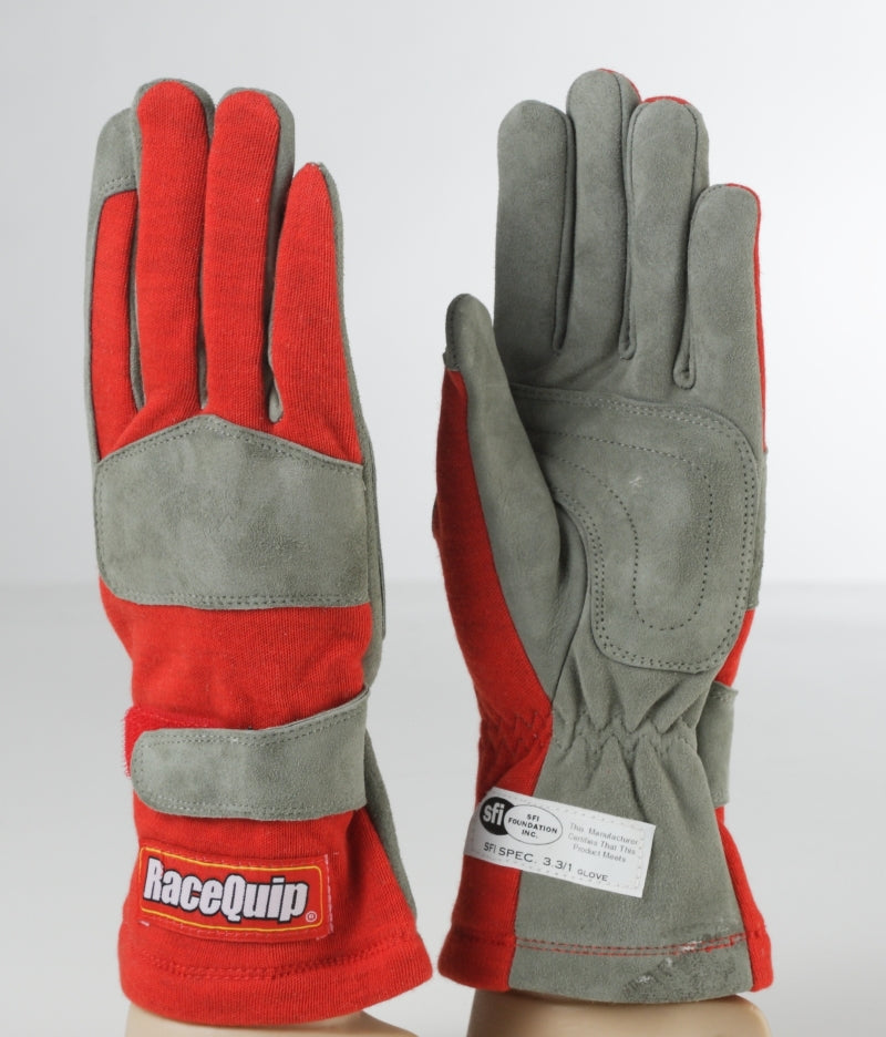 RaceQuip Red 1-Layer SFI-1 Glove - Large Racing Gloves Racequip