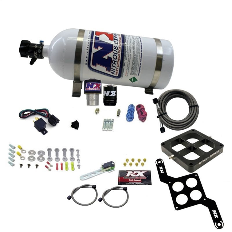 Nitrous Express Single Entry Crossbar RNC .178 4500 Flange Nitrous Kit (250-650HP) w/10lb Bottle Nitrous Systems Nitrous Express
