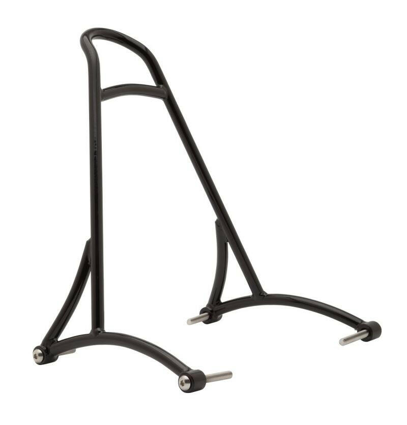 Burly Brand Short Sissy Bar 13in - Black Seat Brackets & Frames Burly Brand