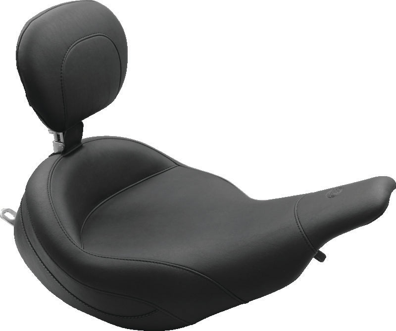 Mustang 04-08 Honda VTX1800N Wide Touring 2PC Seat - Black Two-Piece Motorcycle Seats Mustang Motorcycle