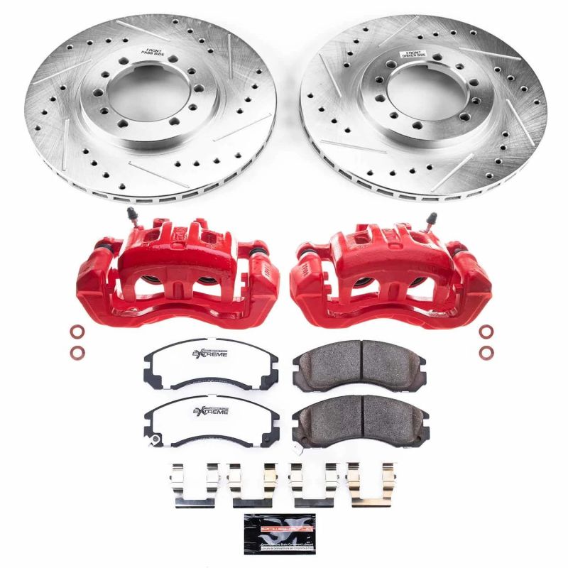 Power Stop 96-91 Mitsubishi Montero Front Z26 Street Warrior Brake Kit w/Calipers Brake Kits - Performance D&S PowerStop