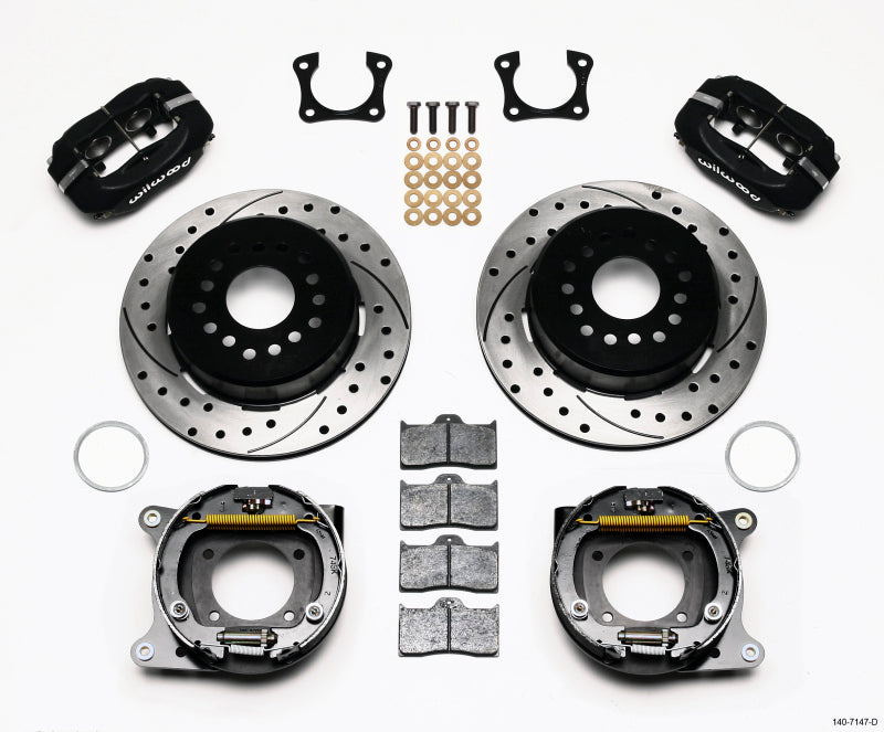 Wilwood Forged Dynalite P/S Park Brake Kit Drilled 58-64 Olds/Pontiac Ends Big Brake Kits Wilwood