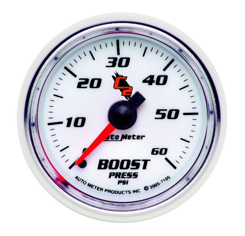Autometer C2 52mm 0-60 PSI Mechanical Boost Gauge Gauges AutoMeter