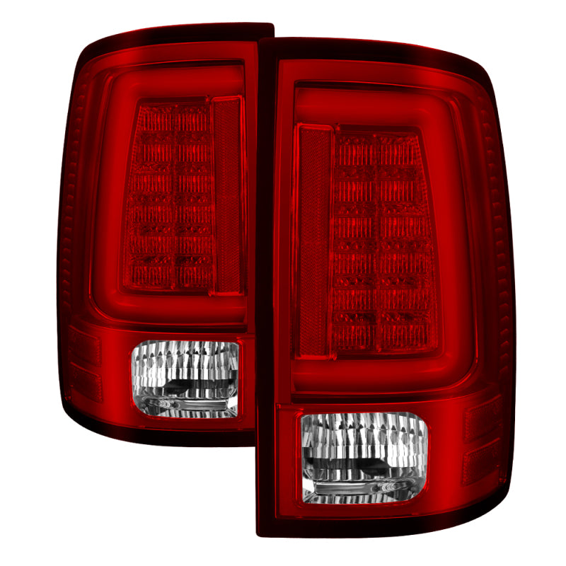 Spyder 13-14 Dodge Ram 1500 LED Tail Lights - Red Clear ALT-YD-DRAM13V2-LED-RC Tail Lights SPYDER