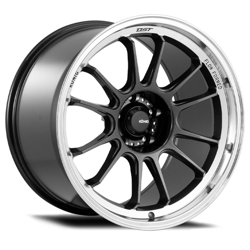 Konig Hypergram 18X11 5X114.3 ET15 Metallic Carbon W/ Machined Lip Flow Formed Wheels - Cast Konig