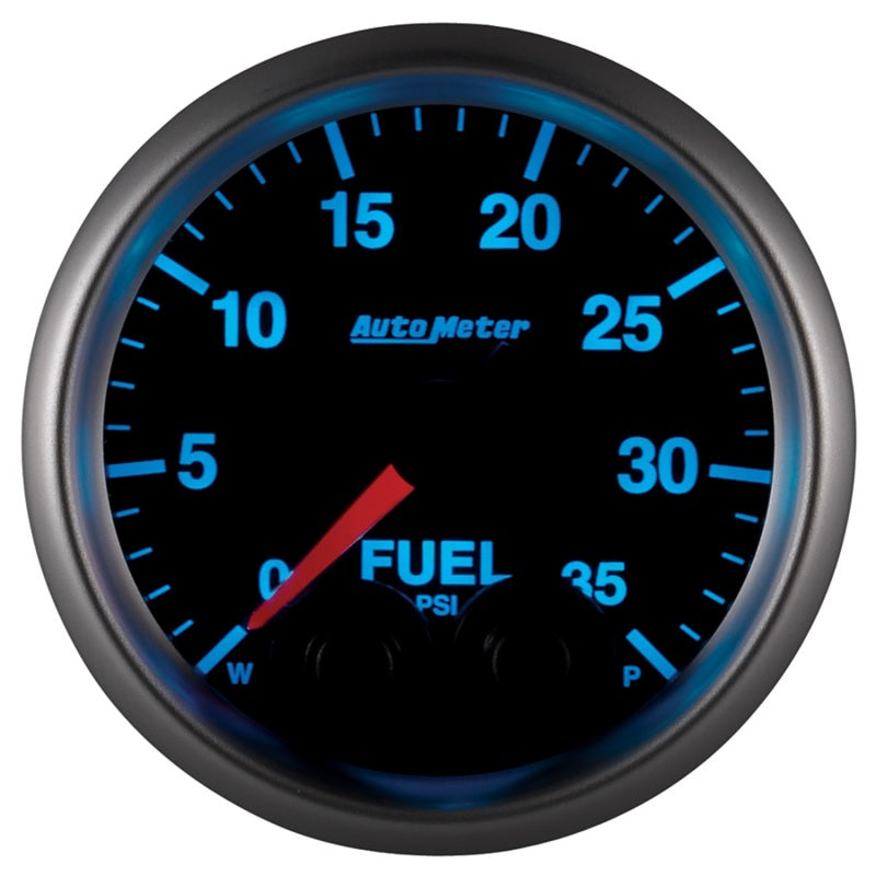 Autometer Elite 2-1/16in 0-35 PSI Fuel Pressure Stepper Motor w/ Peak & Warn Gauges AutoMeter