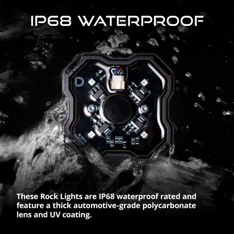 Diode Dynamics Stage Series SXS Rock Light Installer Kit RGBW M8 (4-pack) Light Accessories and Wiring Diode Dynamics