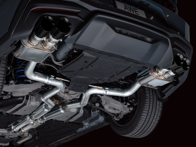 AWE 2024 Ford Mustang GT Fastback S650 RWD SwitchPath Catback Exhaust w/ Quad Diamond Black Tips Catback AWE Tuning
