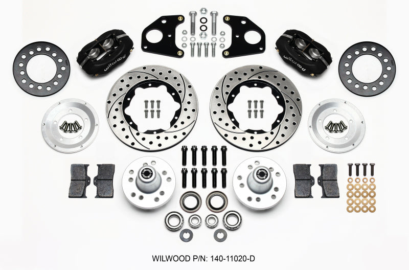Wilwood Forged Dynalite Front Kit 11.00in Drilled 62-72 CDP B & E Body-Drum Big Brake Kits Wilwood