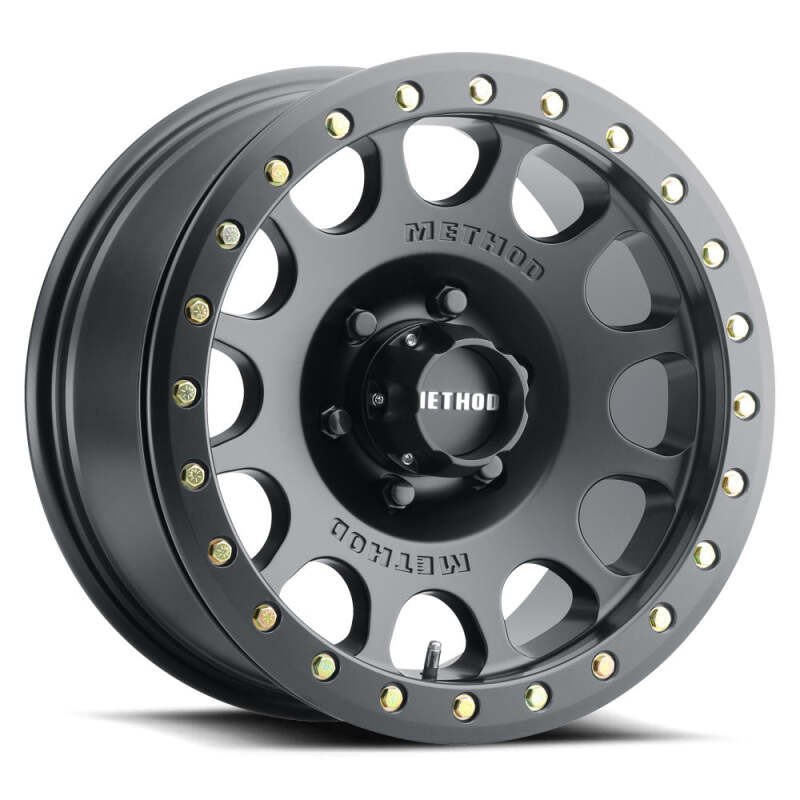 Method MR105 V3 Beadlock 17x9 -38mm Offset 8x6.5 130.81mm CB Matte Black Wheel w/ BH-H24125 Wheels - Cast Method Wheels