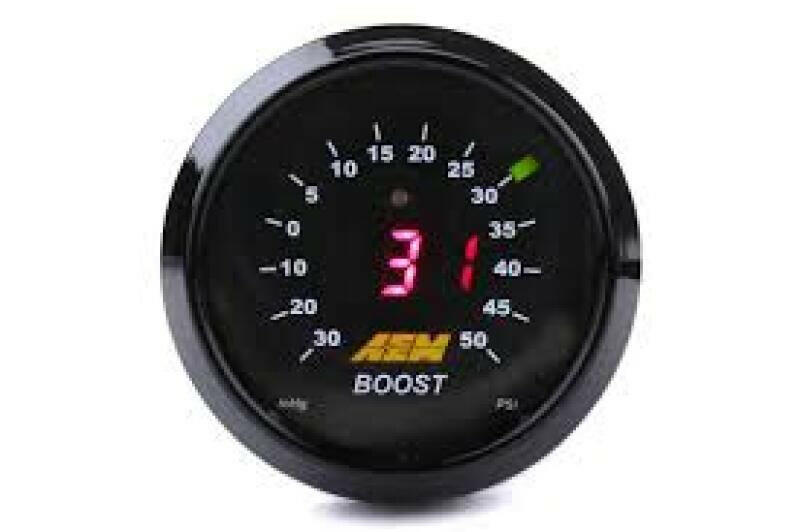 AEM 52mm Boost Digital Gauge -30-50psi Gauges AEM