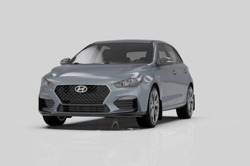 Rally Armor 19-21 Hyundai Elantra GT N Line/i30 White UR Mud Flap w/Black Logo Mud Flaps Rally Armor