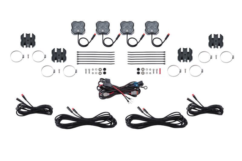 Diode Dynamics Stage Series SXS Rock Light Installer Kit RGBW M8 (4-pack) Light Accessories and Wiring Diode Dynamics