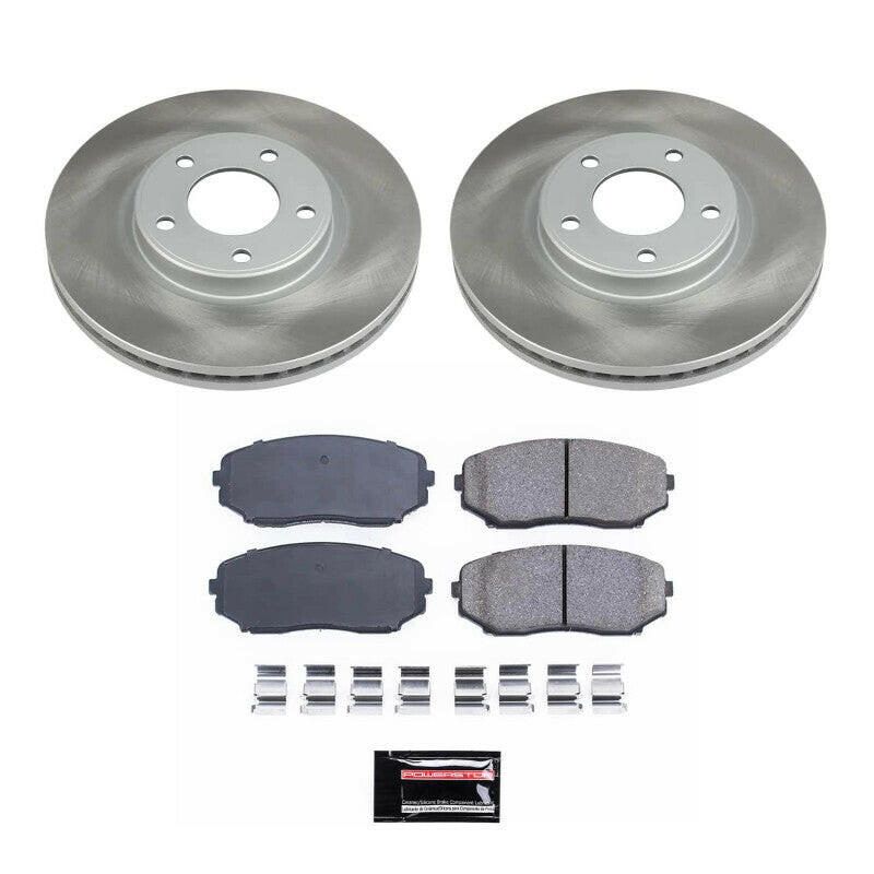 Power Stop 07-08 Lincoln MKX Front Semi-Coated Rotor Kit Brake Kits - Performance Blank PowerStop
