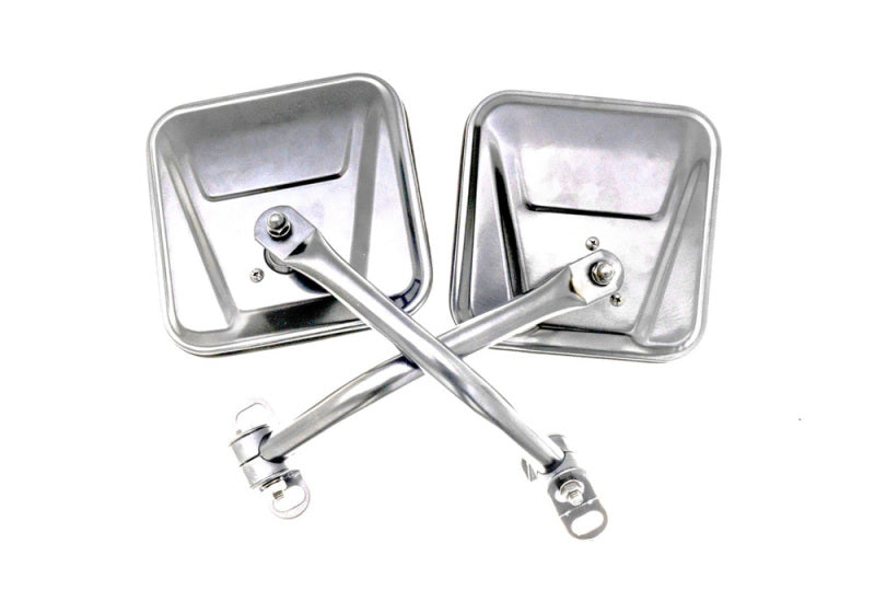 Rampage 1955-1983 Jeep CJ5 Side Mirrors - Stainless Side Mirrors Rampage