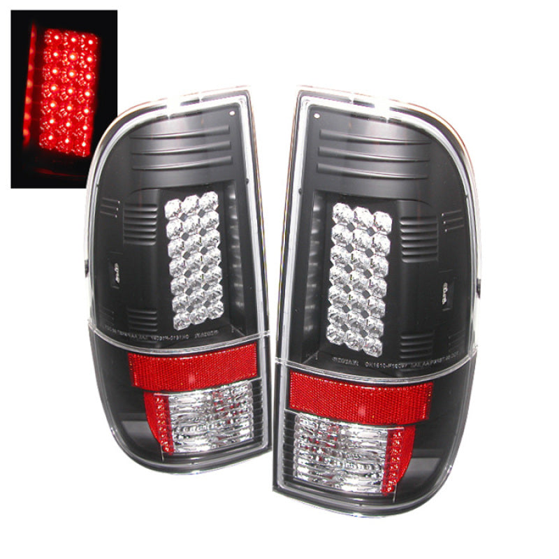 Spyder Ford Super Duty 08-15 LED Tail Lights Black ALT-YD-FS07-LED-BK Tail Lights SPYDER