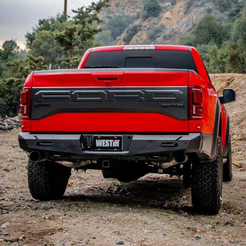 Westin 17-20 Ford F-150 Raptor Pro-Series Rear Bumper - Textured Black Bumpers - Steel Westin