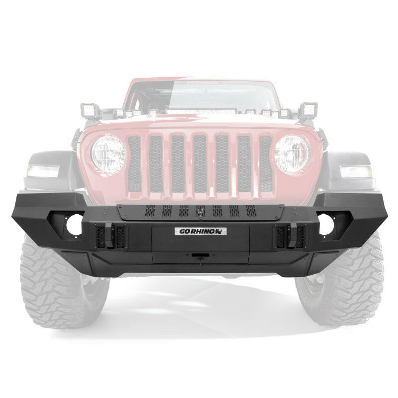 Go Rhino 07-20 Jeep Wrangler JL/JLU/JK/JKU/Gladiator JT Trailline Front Full Width Bumper Bumpers - Steel Go Rhino