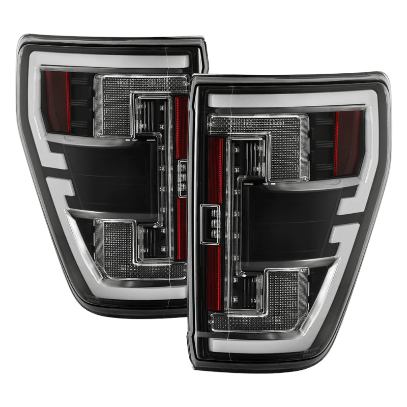 Spyder 21-23 Ford F150 (Halogen w/ Blind Spot) Full LED Tail Lights - Black (ALT-YD-FF15021HALBS-BK) Tail Lights SPYDER